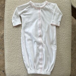 Lullaby Set Soft White and Pink Trim Gown